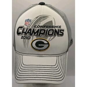 Green Bay Packers Reebok OnField Fitmax Cap Hat SB XLV Conference Champions 2010